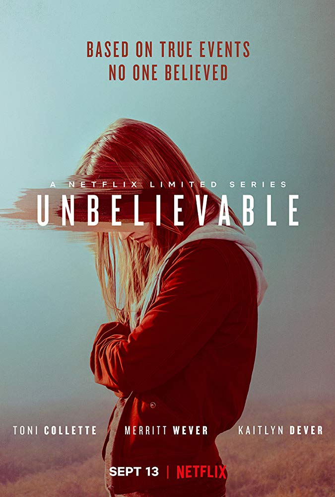 Based on the article "An Unbelievable Story of Rape” written in 2015, Unbelievable stars Toni Colette, Merritt Wever and Kaitlyn Dever about a series of rapes in Washington and Colorado. The series follows Marie, a teenager who was charged with lying about having been raped, and the two detectives who followed a twisting path to arrive at the truth.